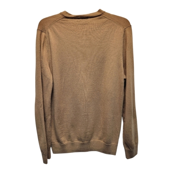 GAP Men's Light Camel Soft Merino Wool V-Neck Sweater - Size M - Picture 3 of 8
